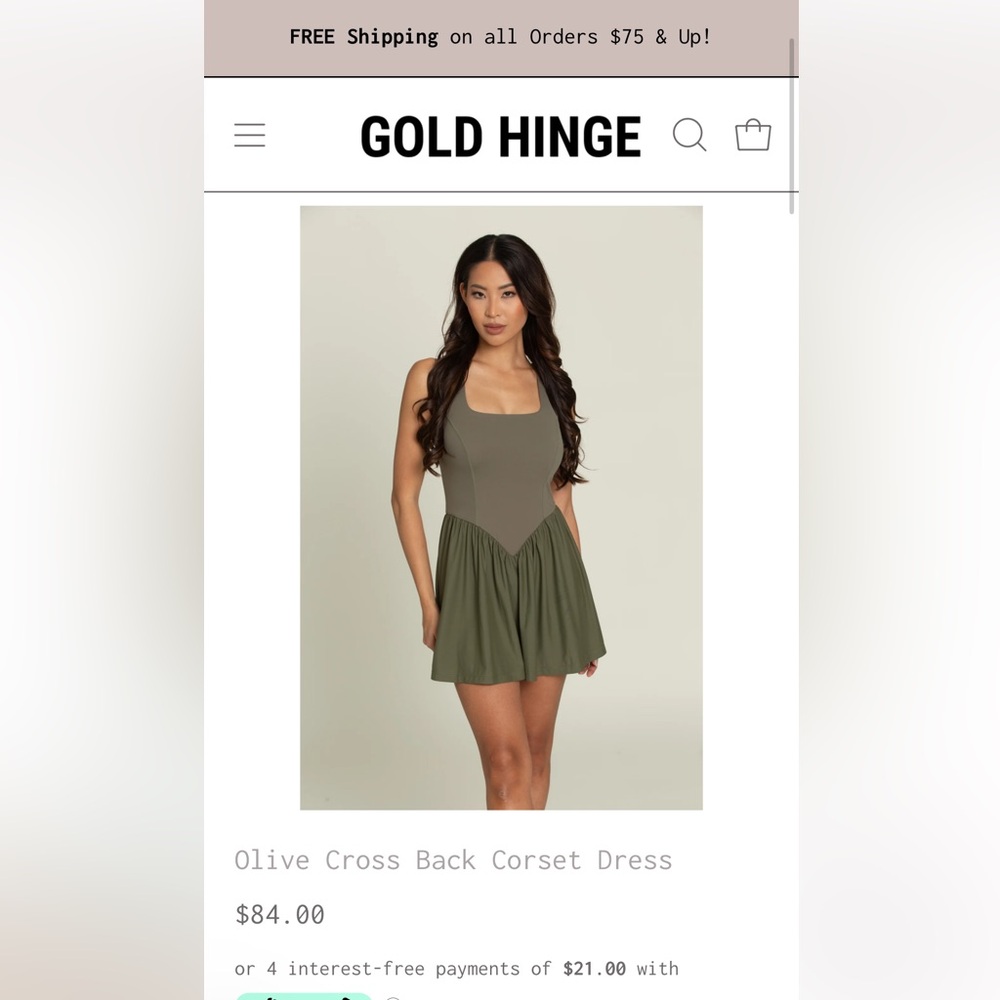 Gold hinge athletic dress corset dress size large never worn